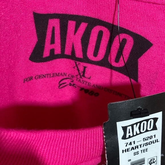 AKOO Graphic T-Shirt Heart Soul Short Sleeve Pink Size 2XL NWT - Picture 6 of 6